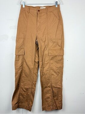 Abercrombie Cargo Pants Women Size 10 Brown Wide Leg Utility Y2K Streetwear